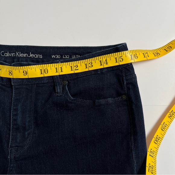 Calvin Klein⎮Ultimate Skinny High Rise⎮W30 L32⎮Dark Blue⎮*flaw - Picture 11 of 16
